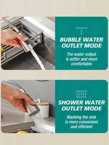 1 pieza Grifo de cocina extraíble de acero inoxidable, grifo de fregadero de níquel cepillado de arco alto de un solo mango, grifo giratorio de 360° con función de extracción, control de flujo de dos niveles, adecuado para el hogar, restaurante, baño, caravana, tocador, granja y fregadero de bar - Multicolor - Ver 11