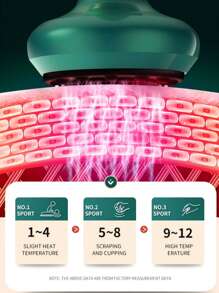 1件装身体刮痧按摩器，拔罐按摩套装，拔罐机，12种吸力模式橘皮组织按摩器，12档电动真空拔罐按摩器，可充电无线，智能拔罐按摩器，适用于手臂、腿部、背部，家用，万圣节、圣诞节、生日的完美礼物