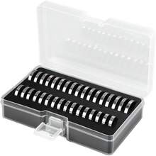 ZJchao Kit de Herramientas Portátil para Medir Anillos, Medidor de Anillos de Acero Inoxidable para Fabricación de Joyas,de Tamaño, Anillos de Compromiso, Alianzas de Boda y Anillos de - 1 - Ver 10