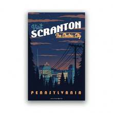 1 幅邓德·米夫林电视节目帆布画墙画复古办公室斯克兰顿旅行艺术海报客厅装饰无框 - 黑色 - 查看 10