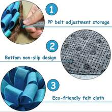 1 szt. mata węchowa dla zwierząt, zabawka do żerowania dla psów i kotów w pomieszczeniach, mata antystresowa i zabawka-puzzle, miska spowalniająca jedzenie 2 w 1 dla kotów i psów, zabawka wzbogacająca dla zwierząt