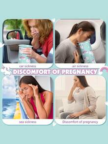 1-10件装青少年车载呕吐袋，一次性防晕车呕吐袋，可爱独角兽图案，防漏自封，适合儿童和孕妇，可用于跑车、巴士、出租车、飞机等交通工具，也适用于幼儿园、医院、学校等场所，一次性使用。 - 彩色 - 查看 2