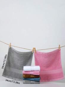 1/5/10 Pcs Square Handkerchief 34*34cm, Solid Color, Simple Design. Suitable For Wiping Hands, Washing Face, Absorbent And Quick Drying, Unisex, All Seasons, Applicable For Bathroom, Kitchen, Travel, Hotel, Outdoor, Holiday Gift Dish Cloths Kitchen Towel - Multicolor - View 4