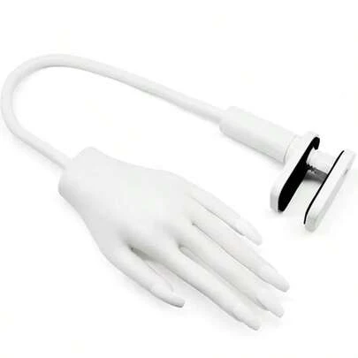 Acrylic Nail Practice Hand - Silicone Nail Practice Hand, Fake Nails Manicure Trainer Hand, Flexible Nail Art Model Hand, Includes 50 Nail Tips. Fingers Not Easy To Break - Fingers Internally Equipped With 3.2mm Aluminum Skeleton Connected Across Entire Finger, Fingers Can Bend At Various Angles.