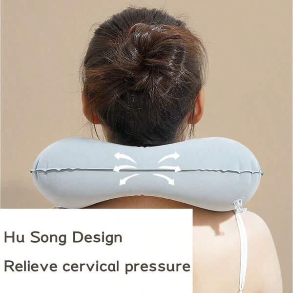 1 aufblasbares U-förmiges Reisekissen für den Außenbereich, tragbares Nackenkissen für Reisen, U-förmiges Auto- und Flugzeugkompressionspolster, Nackenschutz für Reisen, Reisen, lustige Geschenke, Reisekissen, Nackenkissen, Büro-Nickerchen-Nackenkissen, Auto-Reisekissen, schützt die Halswirbelsäule ohne Druck und bietet starken Halt. Geeignet als Überraschungsgeschenk für Feiertage, Geburtstage und Muttertag