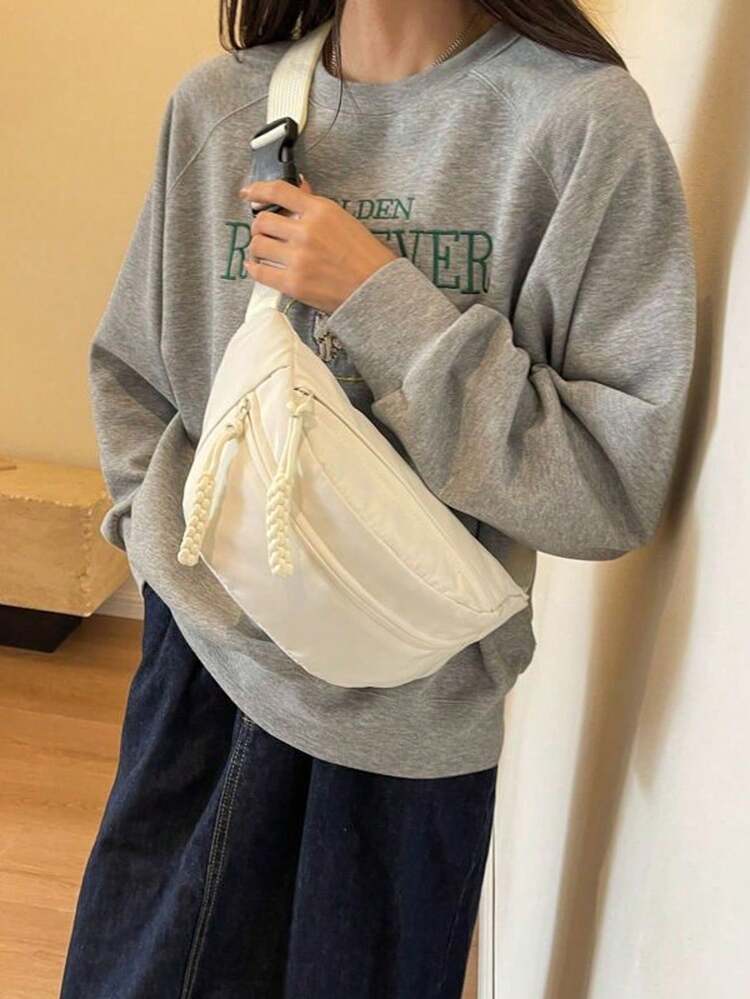 1 pieza Bolso de pecho casual con bloques de color para mujer, bolso deportivo estudiantil, bolso de cintura multifuncional, adecuado para uso diario, deportes al aire libre, correr, viajes, ocio (Bolso de cintura para mujer) - Multicolor - Añade 5