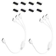 4-Pin LED Light Strip Connector Kit For 5050 10mm Wide Light Strip, Including 8 Types Of Solderless Accessories (Total 80 Pieces), RGB Extension Cable, LED Jumper, Bi-Directional RGB Splitter Cable, L Connector, T Connector, Gapless Connector, 4-Pin Male Connector, LED Strip Clip, Providing Most Parts For DIY Lighting Projects