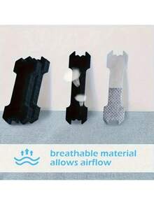 20pcs Black Breathing Right Nasal Strips- Breathable, Comfortable, And Reusable For A Restful Sleep, Durable And Versatile Nasal Strips For All-Night Use, Allergy Support, Flexible Fit, Breathing Aid, Light Sleepers - Black - View 2