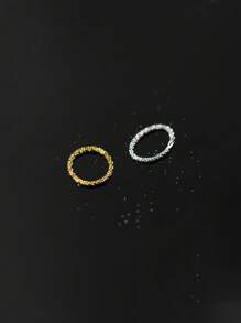 BALMORA 1pc Fashionable Minimalist Sterling Silver Ring For Women For Daily Decoration