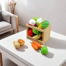 10/20/30/50/100pcs Assorted Miniature Resin Realistic Vegetable Decor Accessories, DIY Dollhouse Tiny Carrot, Cabbage, Garlic, Lotus Root, Chili Pepper, Peanut, Green Bean