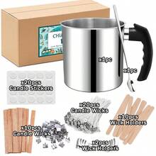 DIY Candle Making Kit, Includes Wax Melting Pot, Candle Wicks, Wick Stickers & Holder, Wick Centering Tool For Scented Candle Making And Wax Crafts