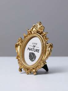 Marco de fotos con diseño de hoja de oro vintage - Marco decorativo para el hogar, la oficina y regalos