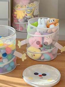1pc Foldable Storage Basket, Suitable For Bathroom, Dirty Clothes, Toys, Laundry Storage In Dorm Room, Children's Room, Bathroom