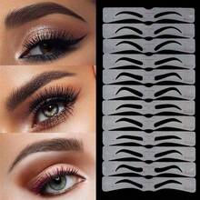 12pcs Reusable Eyebrow Template Eyebrow DIY Eyebrow Trimmer Novice Quick Eyebrow Trimming Tool Portable Makeup Accessories Bedroom Travel Essentials Cheap Make Up Set For Women Eyebrow Shaping Kit,Eyebrow Stencil,Laminated Eyebrows,Eyebrow Shaping Tools,Cheap,Stocking Stuffers,Makeup,Makeup Tools,Cheap Stuff,Gifts,Gifts For Women,Christmas Gifts - Clear - View 2