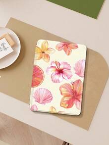 双面印花芙蓉花平板电脑保护套，兼容 iPad Mini4567/10.2/10.5/10.9/12.9/Pro 11、iPad 第十代，内置笔槽，兼容三星 Galaxy Tab A8 10.5 英寸（2022 款）、Tab A7 Lite 8.7 英寸，Ins 风格皮革保护套，返校季、情人节、新年礼物之选 - 彩色 - 查看 8