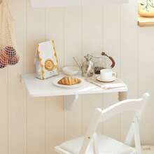 SoBuy Wall Table Foldable Wood Natural - 白色 - 查看 3