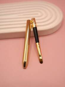 1pc/2pcs/4pcs Gold Silver Mini Soft Multifunctional Portable Lip Brush, Concealer Brush, Lipstick Blending Brush