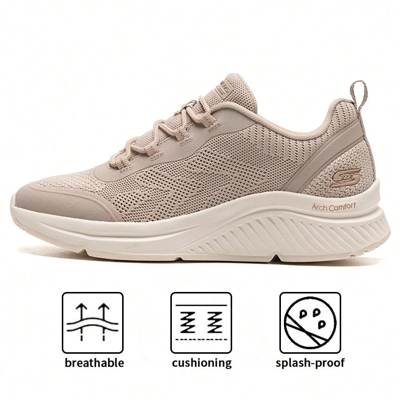 Skechers BOB'S SPORT系列女士休闲运动鞋，缓震日常旅行鞋117561-NAT - 自然色 - 查看 1