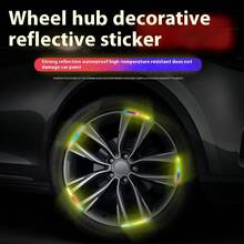 AD 炫彩反光贴 电动自行车摩托车轮毂警示贴 装饰车贴