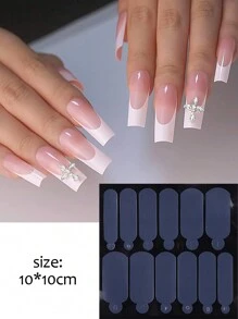 6 件法式延长指甲双形态法式贴纸可重复使用硅胶指甲模具法式线条指甲导板延长凝胶指甲修甲延长工具配件沙龙 DIY 美甲用品