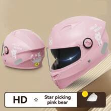 Unisex Motorcycle Helmet, Anti-Fog, Four Season Usage, Full-Face, Suitable For Motorbike & Electric Bike