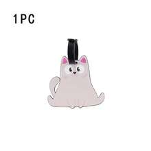 1PC Cute Cartoon Kitten Luggage Tag PVC Soft Rubber Identification Luggage Backpack Essential Tag Pendant -Friendly Card Holder Name Filling Anti-Lost Lightweight Durable Valentine's Day Gift Christmas Halloween Birthday Gift - A2 - Xem 1