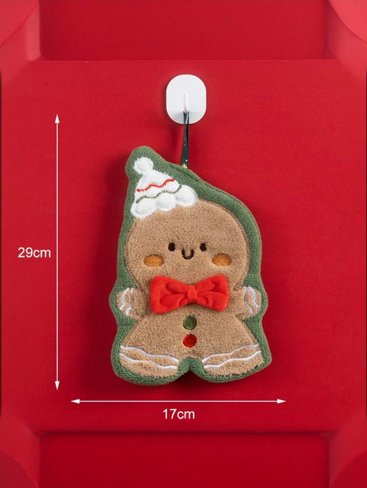 1 件圣诞节舒适涤纶手巾，带悬挂迷你手帕，圣诞老人姜铃雪人麋鹿圣诞手巾，可爱的圣诞家居礼物，厨房浴室圣诞毛巾，有趣的圣诞礼物，圣诞节浴室装饰配件温暖的冬季装饰 - 彩色 - 查看 8