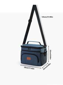 1 件黑色、灰色、酒红色、海军蓝加厚大容量保冷保温冰包车载野餐包防漏单肩保温午餐盒包户外便携午餐包女士午餐盒 - 彩色 - 查看 4
