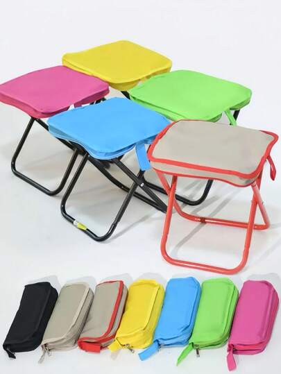 1 szt. składane, ultralekkie krzesło kempingowe z uchwytem, wodoodporna tkanina Oxford, lekkie krzesło podróżne i fitness, pogrubiona stalowa rura zapewniająca stabilność, bez użycia rąk, odpowiednie na piesze wędrówki, pikniki, przygody na świeżym powietrzu, do pracy, relaksu i wędkowania - wielofunkcyjny stołek turystyczny | Szybko składana konstrukcja i lekka torba transportowa |, akcesoria kempingowe.