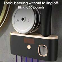 Soporte para cepillo de dientes y pasta de dientes, con capacidad de carga de hasta 30 libras sin caerse - Multicolor - Ver 6