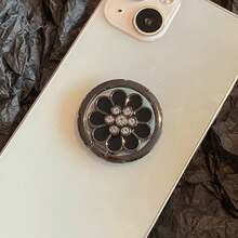 奢华钻石山茶花手机指环支架 | 闪亮金属360°旋转支架及通用桌面支架，适用于所有手机 - 彩色 - 查看 27