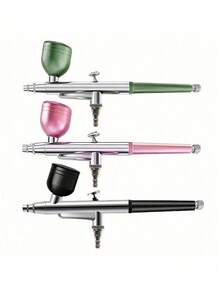 1pc Convenient Single-Action Air Brush Pen, 0.3mm Nozzle, With Metal Spray Bottle, Home High-Pressure Oxygenator Accessory, Moisturizing Spray Pen, Suitable For Models, Nail Art, Automotive Painting, Beauty Spray Tools, DIY Crafts Gifts - Multicolor - View 2