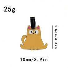 1PC Cute Cartoon Kitten Luggage Tag PVC Soft Rubber Identification Luggage Backpack Essential Tag Pendant -Friendly Card Holder Name Filling Anti-Lost Lightweight Durable Valentine's Day Gift Christmas Halloween Birthday Gift - B1 - 查看 2
