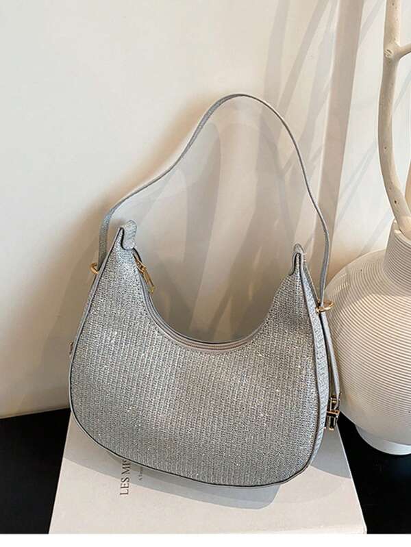 Nouveau sac à main à paillettes à la mode, sac à bandoulière minimaliste et polyvalent pour femme, idéal pour les déplacements quotidiens