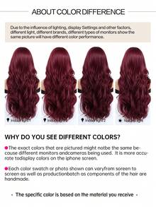 28 Inch Burgundy Long Curly Wig, Middle Part Synthetic Wig, Long Straight Synthetic Wig, Heat Resistant Fiber Full Machine Wefted Wig, Cosplay Party Wig, Fashionable Women - Burgundy - View 8