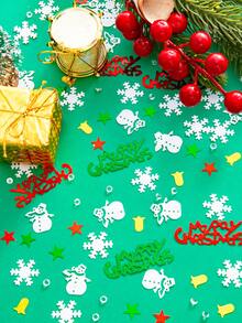 15/30/50g Weihnachts-Konfetti Tischglitzer, Metallic-Folien-Pailletten mit Strass, helle Weihnachts- und Neujahrs-Tischdekoration für Partys