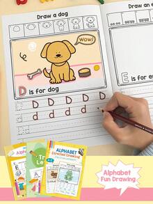 A-Z Alphabet Directed Drawing,Uppercase And Lowercase Letters Tracing, Step-By-Step Drawing, Early Childhood Education Materials For Pre-K & Kindergarten, Learn To Write For Kids Ages 4-8,Teacher-Approved Educational Tool,My Alphabet Workbook For Kids,Coloring Books For Kids,Game For Girls For Boy,Teacher Supplies Classroom School,Back To School Supplies,Party Favors For Kids,Fun Games At Home,Give Gifts To Children