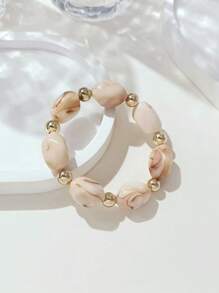 1pc Fashionable Vintage Bohemian, Exaggerated Thick Acrylic Beaded Bracelet, (Can Be Freely Matched Into Multiple Stacked Bracelets), Suitable For Women, Couples, Parties, Daily Wear, Luxury & High-End