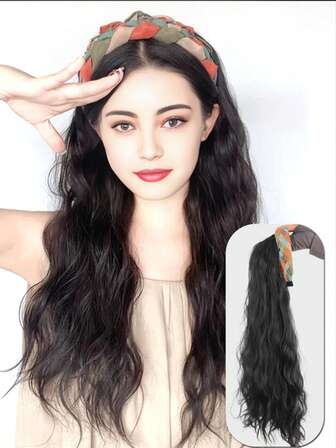 Colorful Holder Hair Band Extensions, Wavy Curl Extensions, Easy-To-Wear Hair Extensions, Hair Caps With High Crowns For Enhancing Hair Volume