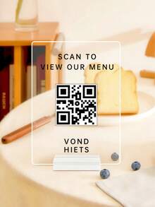 1pc Customized QR Code Logo, Personalized Business Review Logo, Customized Business Display Logo, Personalized QR Code Social Media Logo, Customized Menu Display Logo, Personalized Social Media Plaque, Customized Wifi Name And Password Display Board, Personalized Payment Business Sign, Business Logo, Salon Logo, Menu, Price List, Business Logo, QR Code Logo, Stylish, Simple, Unique Personalized Custom Gifts - Multicolor - View 5