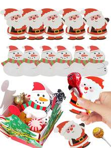 50 Stück/100 Stück Weihnachts-Lutscher-Karten mit winkenden Weihnachtsmännern & Schneemännern zum Basteln, geeignet für Weihnachtsgeschenke, Partyfavors und Klassenzimmeraustausch, Weihnachtsdekoration Weihnachten Weihnachtsdekorationen Weihnachtspyjamas Weihnachtsgeschenke Weihnachtsdekoration