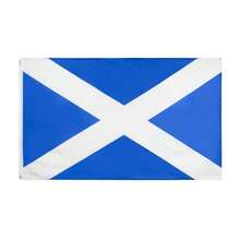 Scotland Flag, Scotland Rope Flag, Scotland Hand Flag - Made Of Polyester Fabric With Plastic Pole - Durable Polyester Material - Versatile Use For Events, Parties, Business, Sports, Festivals - Multicolor - View 2