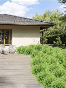 4/10pcs Artificial Fern Leaves + Ivy Christmas Decor Fake Green Plants Wall Wreath Party Backdrop Bedroom Decoration Garden Landscaping, Maintenance-Free