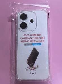 Transparent Four-Corner Anti-Fall Protective Case, Applicable For OPPO/OnePlus Series Smartphones, Transparent Four-Corner Anti-Fall Phone Case, Phone Case, Phone Protective Cover, Phone Shell, Phone Cover, Anti-Drop Phone Case, Transparent Phone Case, Minimalist Phone Case, Solid Color Phone Case, Transparent Phone Case, TPU Anti-Fall Phone Case (Military-Grade Anti-Drop)
