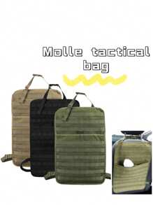 1pc Car Seat Back Tactical Storage Bag Large Capacity Molle System Car Storage Bag Hanging Multi-Functional Storage Bag Outdoor Self-Driving Equipment Storage Tool For Women Storage Organizer Travel Holiday Essential Fall Decor Autumn Halloween