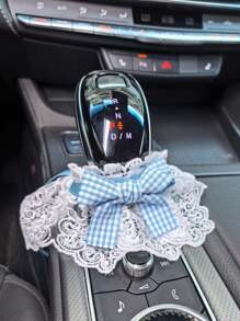 可爱的汽车换档旋钮盖，适用于手动和自动变速箱，装饰保护手柄盖套装