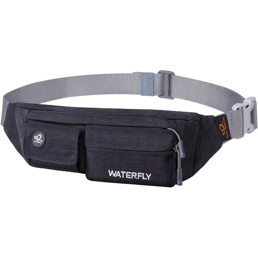 WATERFLY Riñonera Pequeña Running Bolsa de Cintura delgada Resistente al Agua Hombre y Mujer para Deportiva Ciclismo Senderismo Correr Viajar - Burdeos - Ver 1