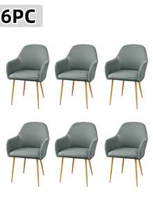 Waterproof Curved Back Chair Covers Modern With Armrest, Stretch Accent Dining Room Chairs Covers Slipcovers, Office Desk Chair Covers, Swivel Armchair Cover Protector For Vanity Living Room - Multicolor - View 18