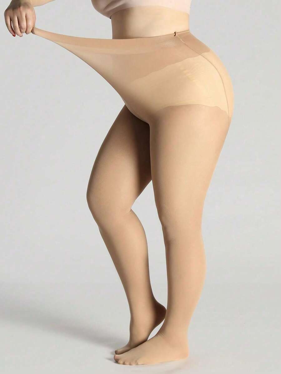 1pc Women's Thermal Lined Leggings, Fashionable Minimalist Velvet Thick Skinny Pants