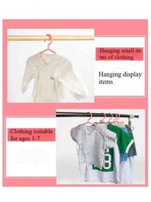 10 szt./zestaw Mini 27x15 cm przenośny wieszak na ubrania dla dzieci/zwierząt, wieszak na ubrania dla małych dzieci, plastikowe wieszaki na ubrania dla dzieci, organizer na ubrania dla dzieci